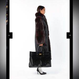 Amy Shehab giant black leather bag new ships immediately